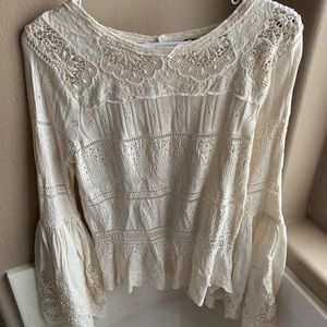 Cream free people sweater